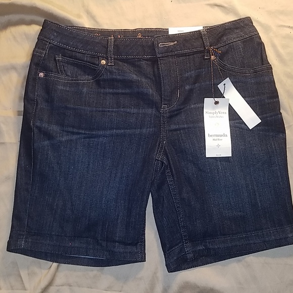 Simply Vera Vera Wang Pants - Simply Vera mid rise Bermuda shorts